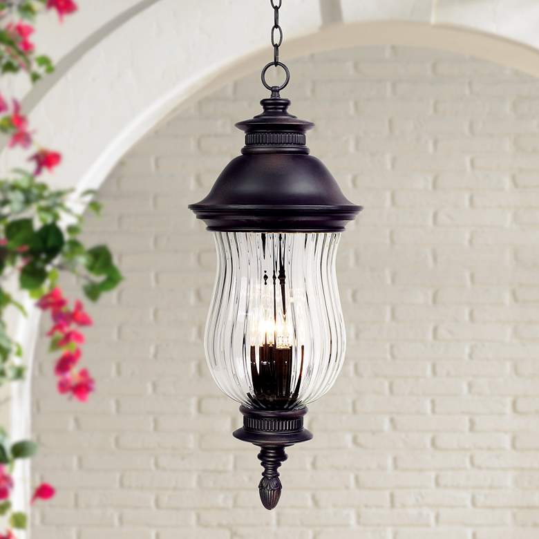 Image 2 Newport Collection 30 1/4 inch High Outdoor Hanging Lantern