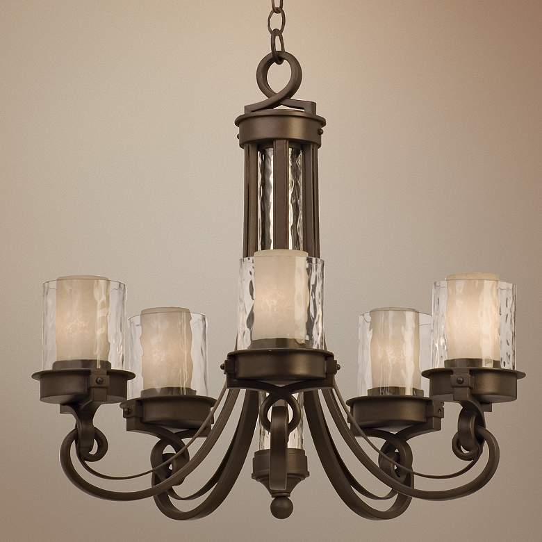Image 1 Newport Collection 32 1/2" Wide Satin Bronze Chandelier