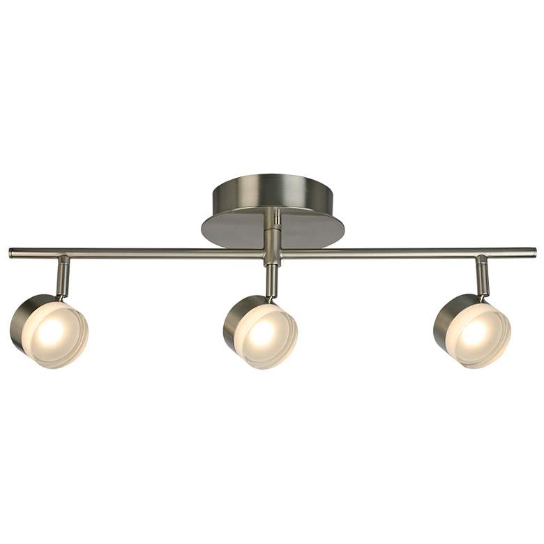 Image 2 Newport Hill 3"W 3-Light LED Semi-Flush Mount Brushed Nickel Finish
