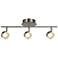 Newport Hill 3"W 3-Light LED Semi-Flush Mount Brushed Nickel Finish