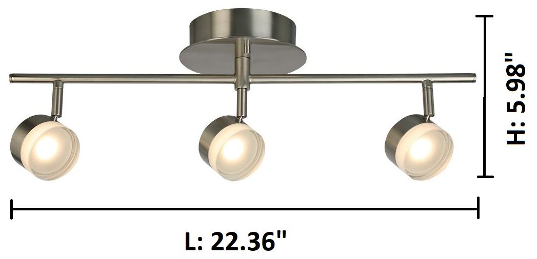 Image 3 Newport Hill 3"W 3-Light LED Semi-Flush Mount Brushed Nickel Finish more views