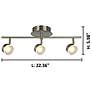 3_Newport Hill 3"W 3-Light LED Semi-Flush Mount Brushed Nickel Finish more views