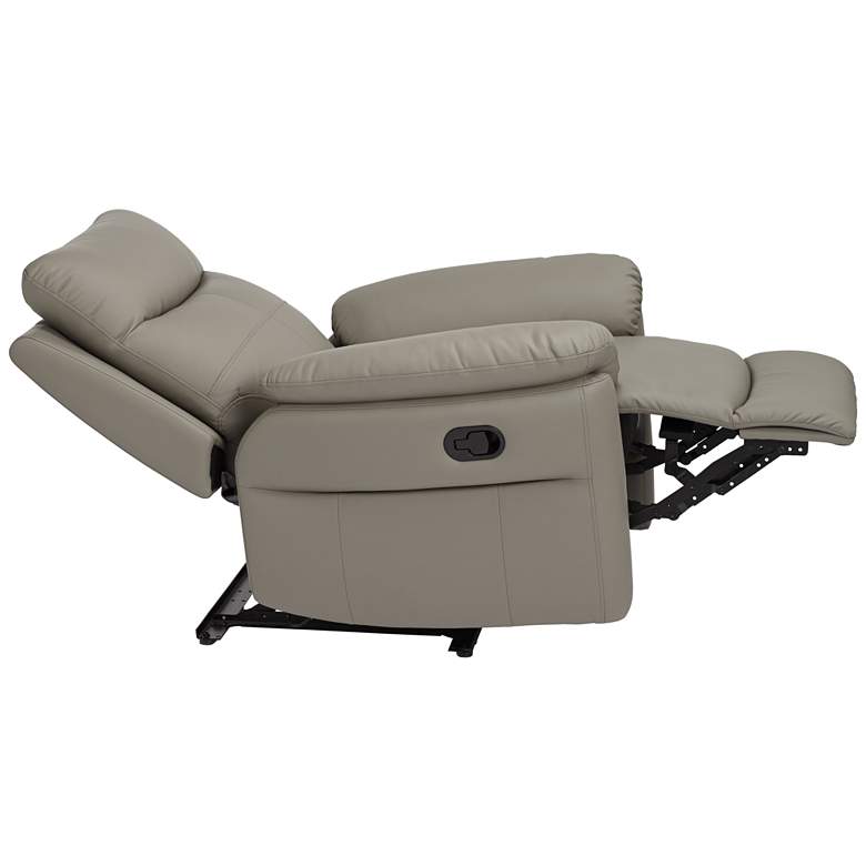 Image 6 Newport Taupe Faux Leather Recliner Chair more views