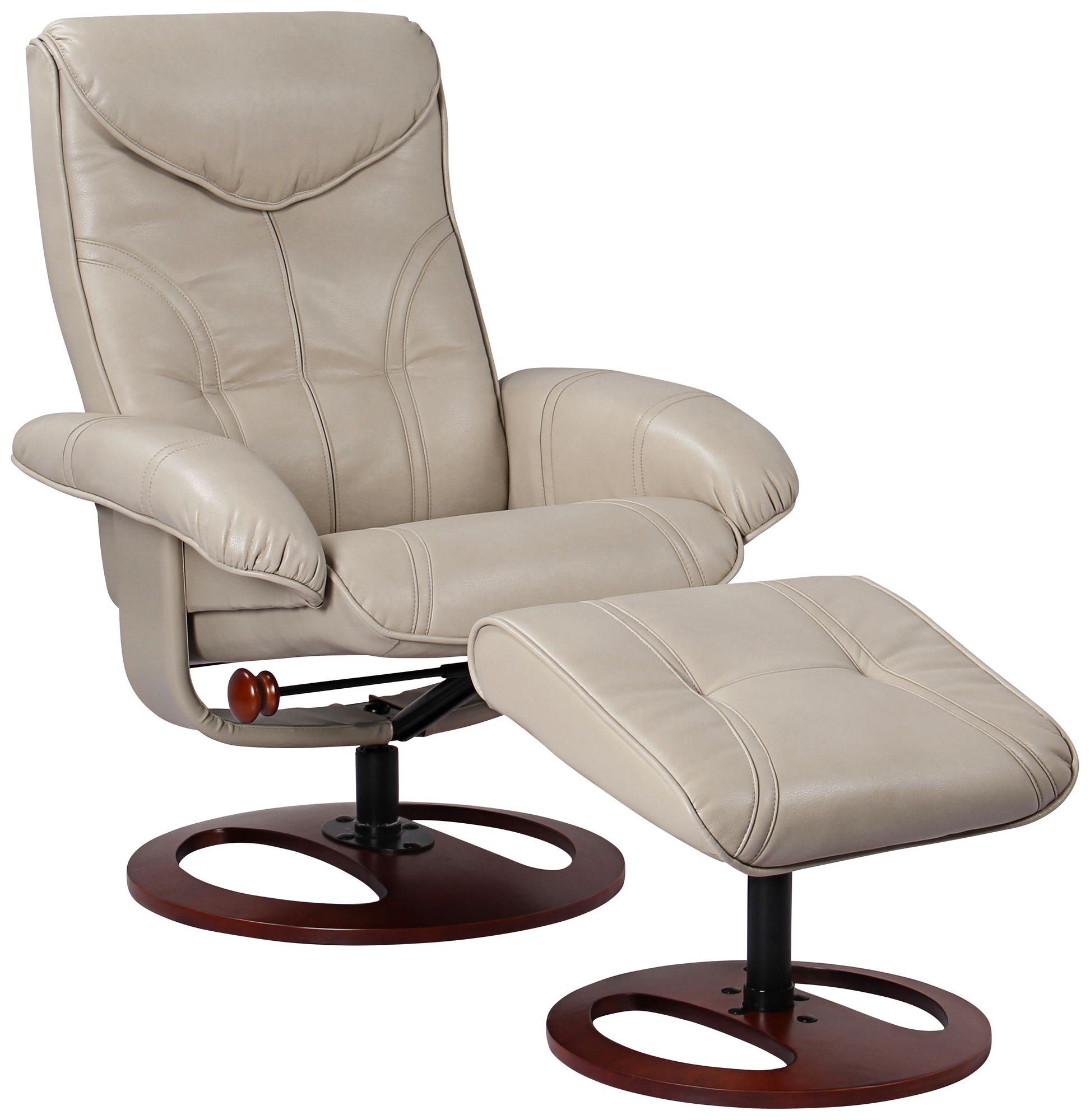 Eudy manual swivel recliner deals with ottoman