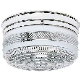 Image1 of Newsom 10" Wide Polished Chrome Drum Ceiling Light