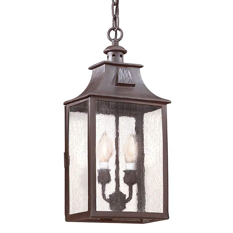 Image 2 Newton 19" High Soft Off Black 2-Light Outdoor Hanging Light more views
