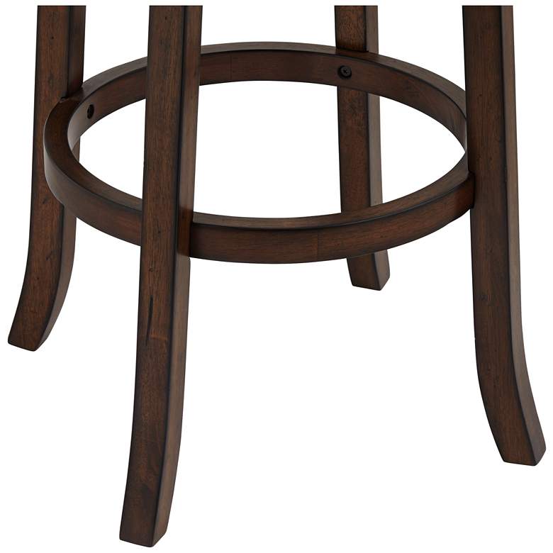 Image 3 Newton 30" Brown Faux Leather and Wood Swivel Bar Stool more views