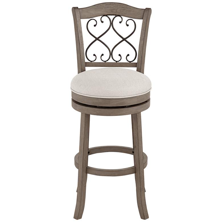 Image 7 Newton 30 inch Stonewash Fabric and Wood Swivel Bar Stool more views