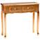 Newton 35 1/2" Wide Gold Wood 2-Drawer Console Table