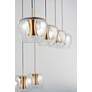 4_Newton 38 1/2"W Black Gold Linear LED Multi-Light Pendant more views