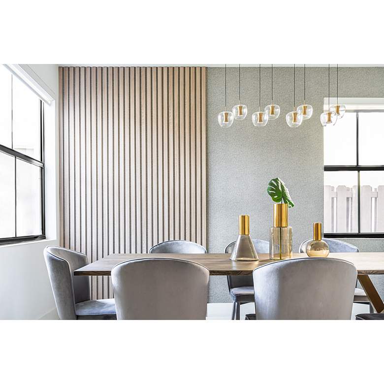 Image 5 Newton 38 1/2"W Black Gold Linear LED Multi-Light Pendant more views
