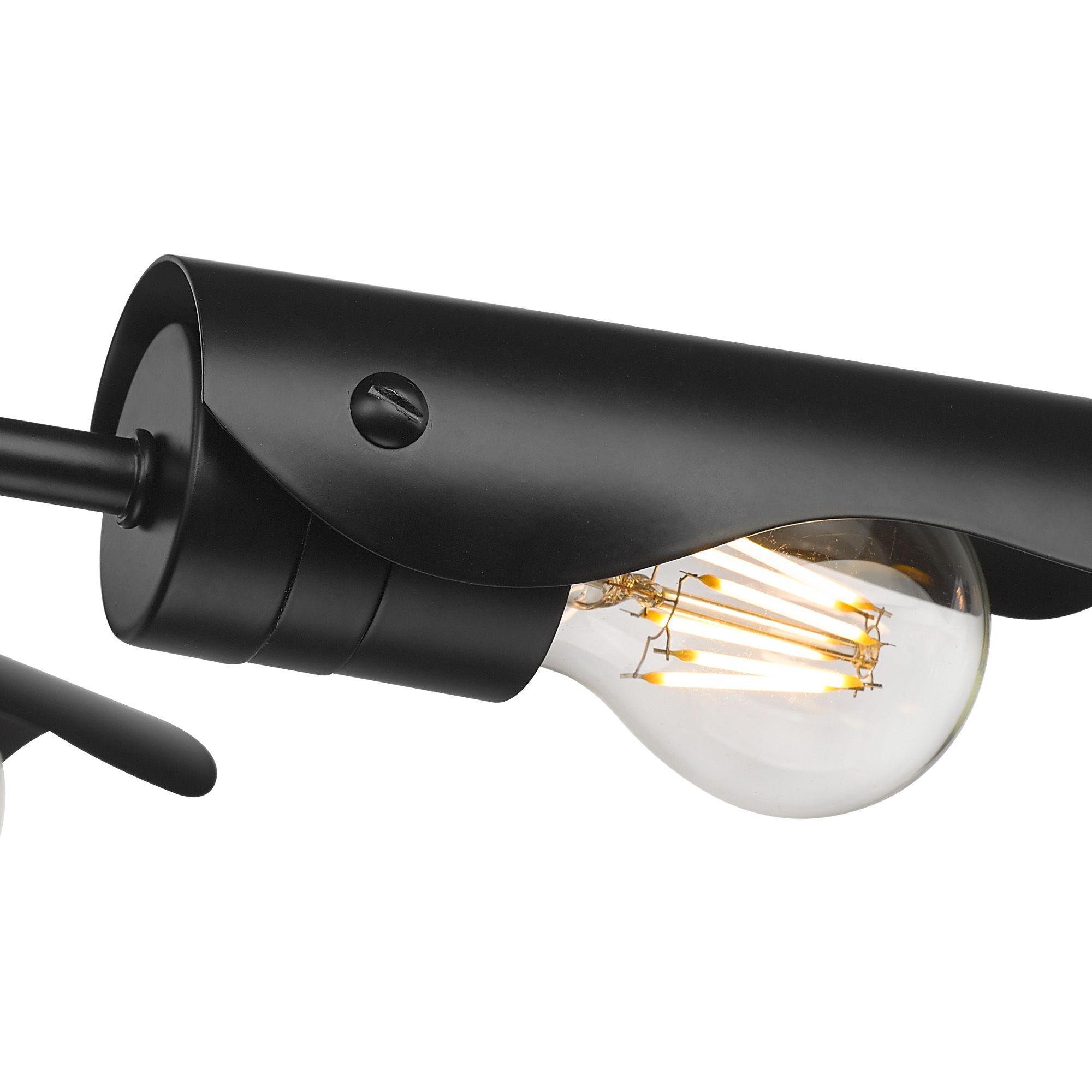 Newton 39 5/8" Wide Matte Black 6-Light Semi-Flush