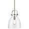 Newton Bell 10" Wide Satin Nickel Steel Mini Pendant
