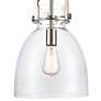 3_Newton Bell 10" Wide Satin Nickel Steel Mini Pendant more views