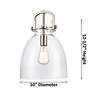 4_Newton Bell 10" Wide Satin Nickel Steel Mini Pendant more views