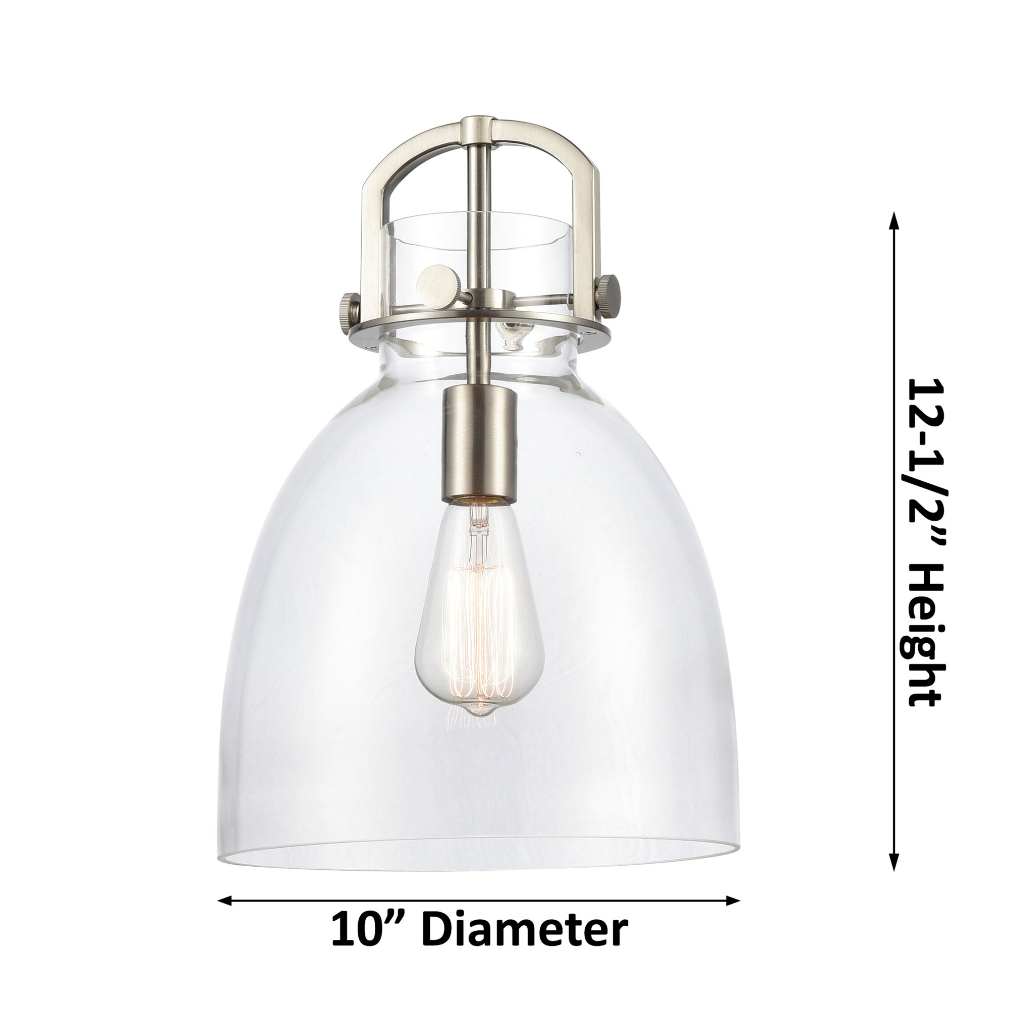Image 4 Newton Bell 10" Wide Stem Hung Matte Black Pendant With Smoke Shade more views