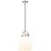 Newton Bell 10" Wide Stem Hung Polished Nickel Pendant With White Shad