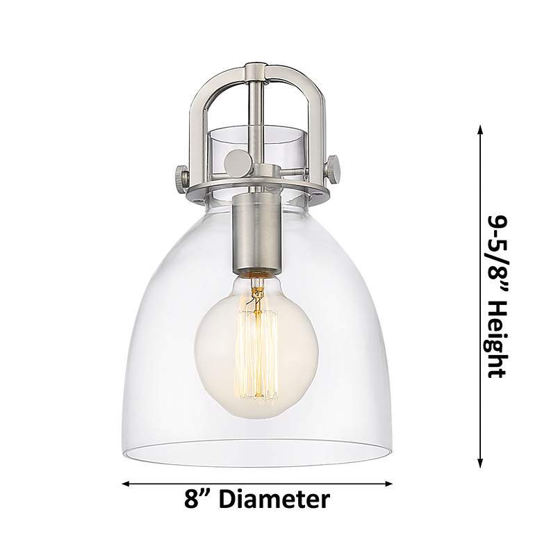 Image 4 Newton Bell 14.5" High Matte Black Sconce With Matte White Glass Shade more views