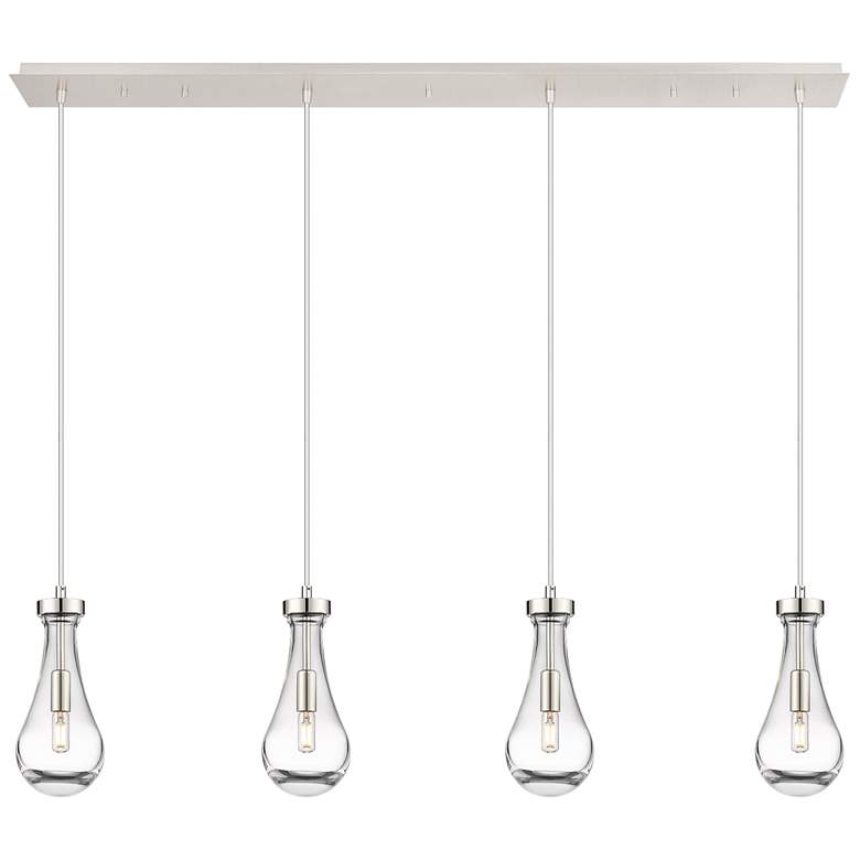 Image 1 Newton Bell 15.5" Wide 3 Light Matte Black Multi Pendant With Seedy Sh