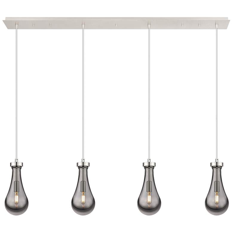 Image 1 Newton Bell 15.5" Wide 3 Light Matte Black Multi Pendant With White Sh