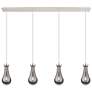 Newton Bell 15.5" Wide 3 Light Matte Black Multi Pendant With White Sh