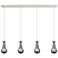 Newton Bell 15.5" Wide 3 Light Matte Black Multi Pendant With White Sh