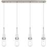 Newton Bell 15.5" Wide 3 Light Polished Nickel Multi Pendant w/ White