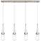 Newton Bell 15.5" Wide 3 Light Polished Nickel Multi Pendant w/ White