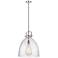 Newton Bell 16" Wide Stem Hung Polished Nickel Pendant With Seedy Shad