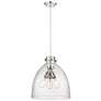 Newton Bell 16"W 3 Light Polished Nickel Cord Hung Pendant With Seedy 