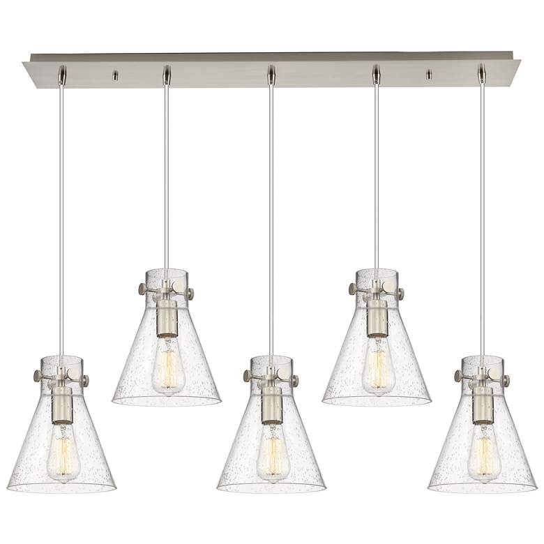 Image 1 Newton Bell 18.63" Wide 6 Light Brushed Brass Multi Pendant w/ Seedy S
