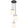 Newton Bell 18.63"W 6 Light Matte Black Multi Pendant w/ Light Smoke S