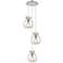 Newton Bell 18.63"W 6 Light Polished Nickel Multi Pendant w/ Seedy Sha