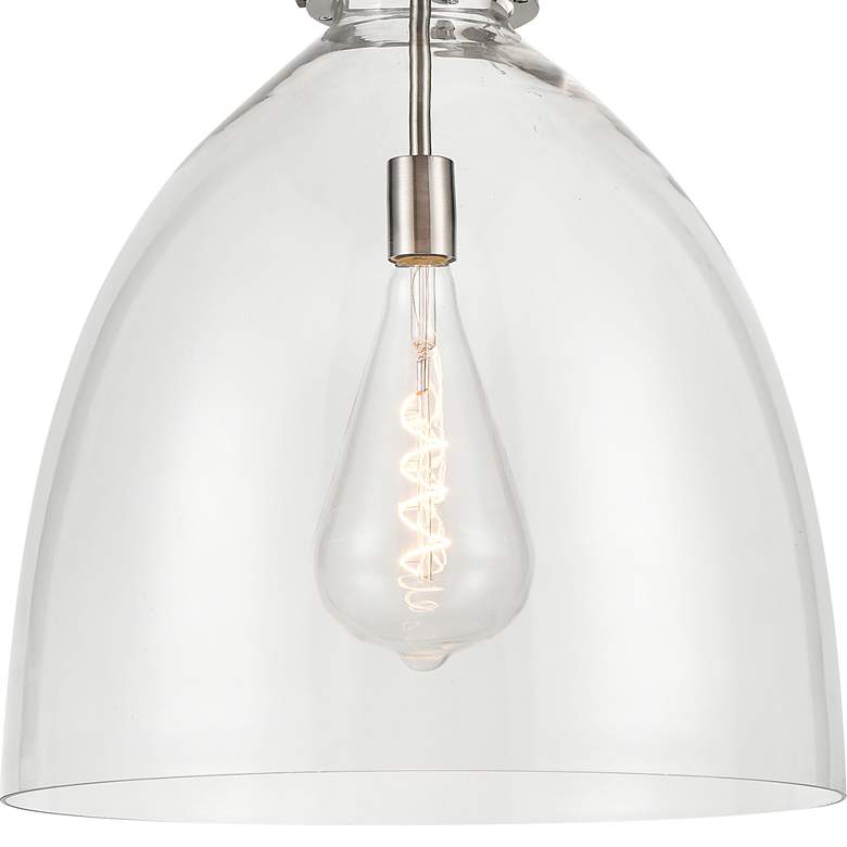 Image 2 Newton Bell 18" Wide Brushed Satin Nickel Pendant Light more views