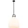 Newton Bell 18" Wide Matte Black Dome Pendant Light