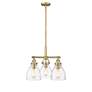 2_Newton Bell 20 3/4"W Brass and Clear Glass 3-Light Pendant more views