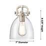 5_Newton Bell 20 3/4"W Brass and Clear Glass 3-Light Pendant more views