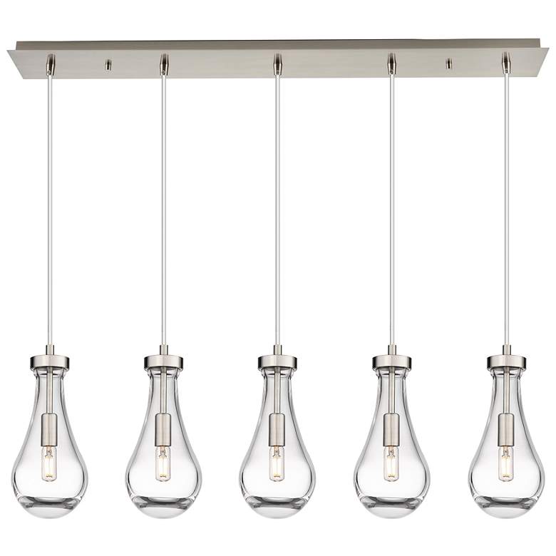 Image 1 Newton Bell 22.13 inch Wide 9 Light Matte Black Multi Pendant With White S
