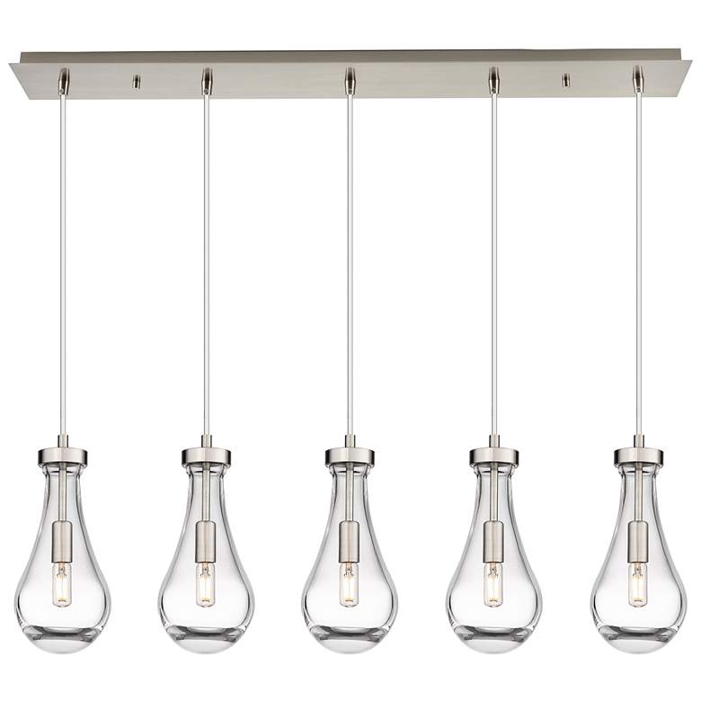 Image 1 Newton Bell 22.13" Wide 9 Light Matte Black Multi Pendant With White S