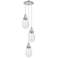 Newton Bell 22.13"W 9 Light Polished Nickel Multi Pendant w/ White Sha