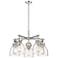Newton Bell 26"W 5 Light Polished Nickel Stemmed Chandelier w/ Seedy S