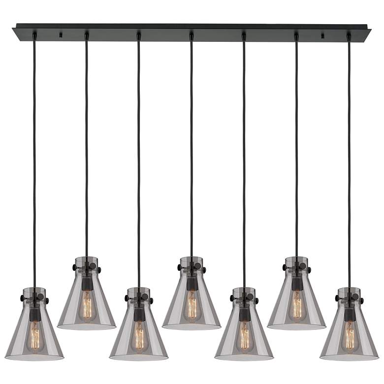 Image 1 Newton Bell 27.25 inch Wide 12 Light Brushed Brass Multi Pendant w/ Clear 