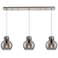 Newton Bell 27.25"W 12 Light Brushed Nickel Multi Pendant w/ Seedy Sha