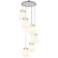 Newton Bell 39.75"W 3 Light Brushed Nickel Linear Pendant w/ Clear Sha