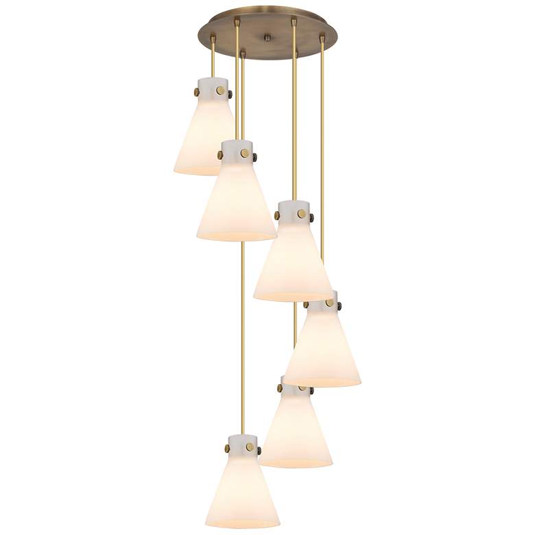 Image 1 Newton Bell 39.75"W 3 Light Matte Black Linear Pendant w/ Light Smoke