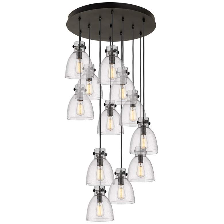 Image 1 Newton Bell 51.75" Wide 4 Light Brushed Brass Linear Pendant w/ Seedy