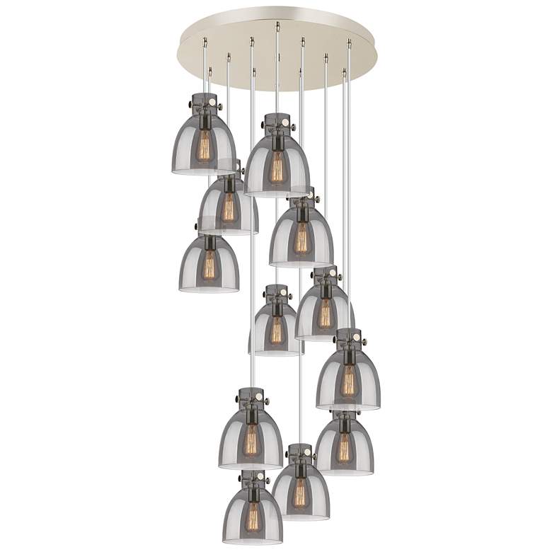 Image 1 Newton Bell 51.75" Wide 4 Light Matte Black Linear Pendant With Seedy
