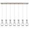 Newton Bell 51.75" Wide 7 Light Matte Black Linear Pendant With White