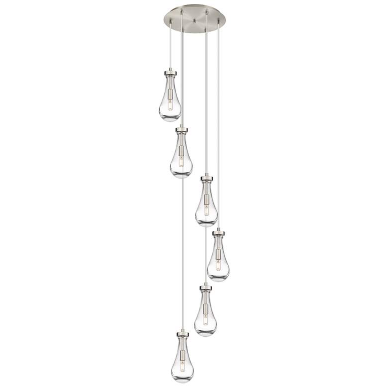 Image 1 Newton Bell 51.75"W 4 Light Brushed Brass Linear Pendant w/ Smoke Shad