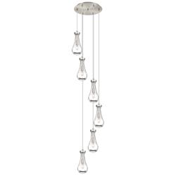 Newton Bell 51.75"W 4 Light Brushed Brass Linear Pendant w/ Smoke Shad